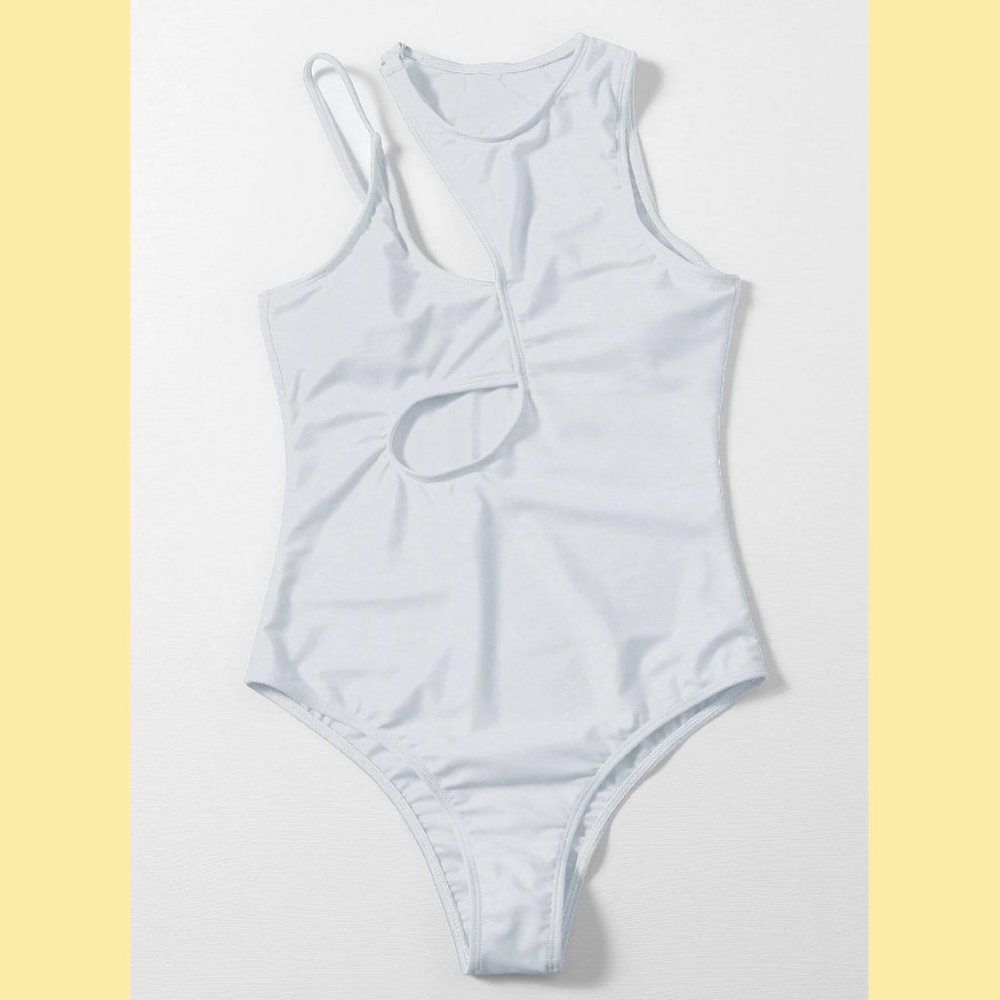 Greek Goddess One Piece Swimsuit White Monokini - Picture 4 of 7